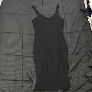 Express Black Midi Bodycon Dress
